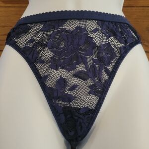 Vintage Victoria Secret Lace Thong  Sz Small